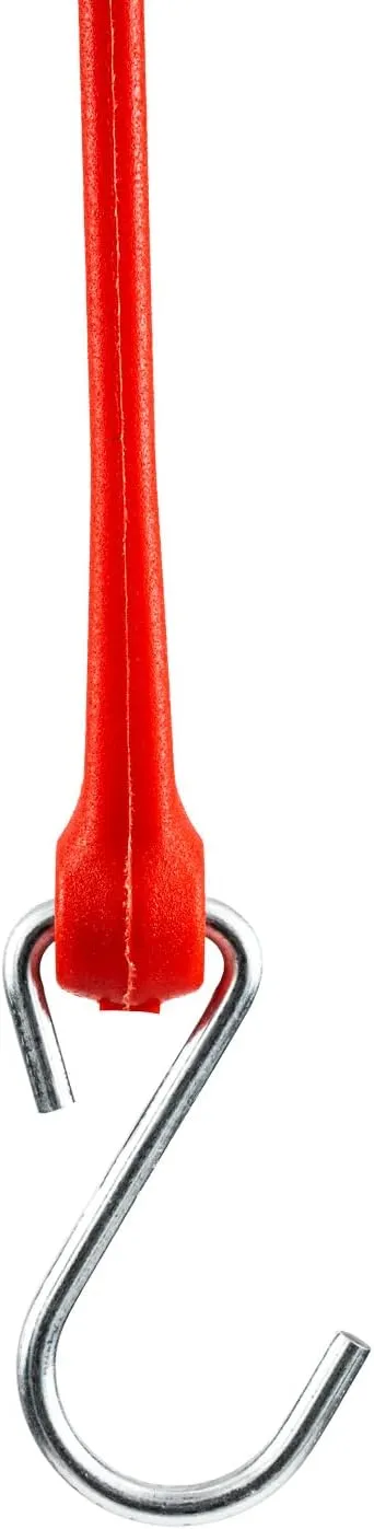 The Perfect Bungee 24" Heavy Duty Polyurethane Bungee Strap, Made in The USA, 4 Pack, Red