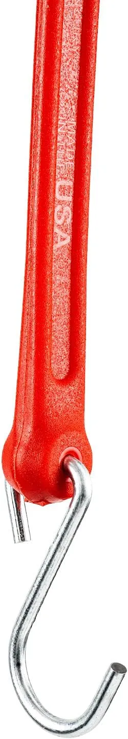The Perfect Bungee 24" Heavy Duty Polyurethane Bungee Strap, Made in The USA, 4 Pack, Red