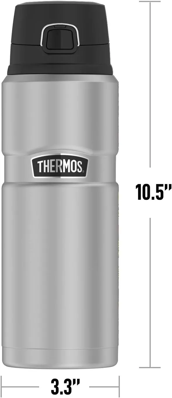 THERMOS Central Michigan University OFFICIAL Tie-Dye STAINLESS KING Stainless Steel Drink Bottle, Vacuum insulated & Double Wall, 24oz