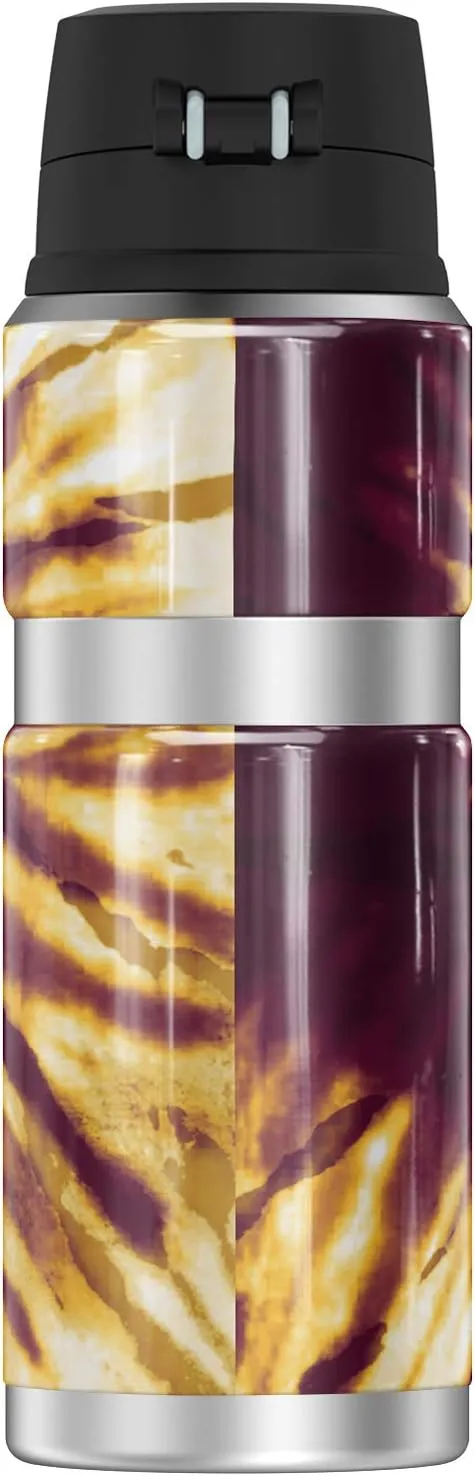 THERMOS Central Michigan University OFFICIAL Tie-Dye STAINLESS KING Stainless Steel Drink Bottle, Vacuum insulated & Double Wall, 24oz
