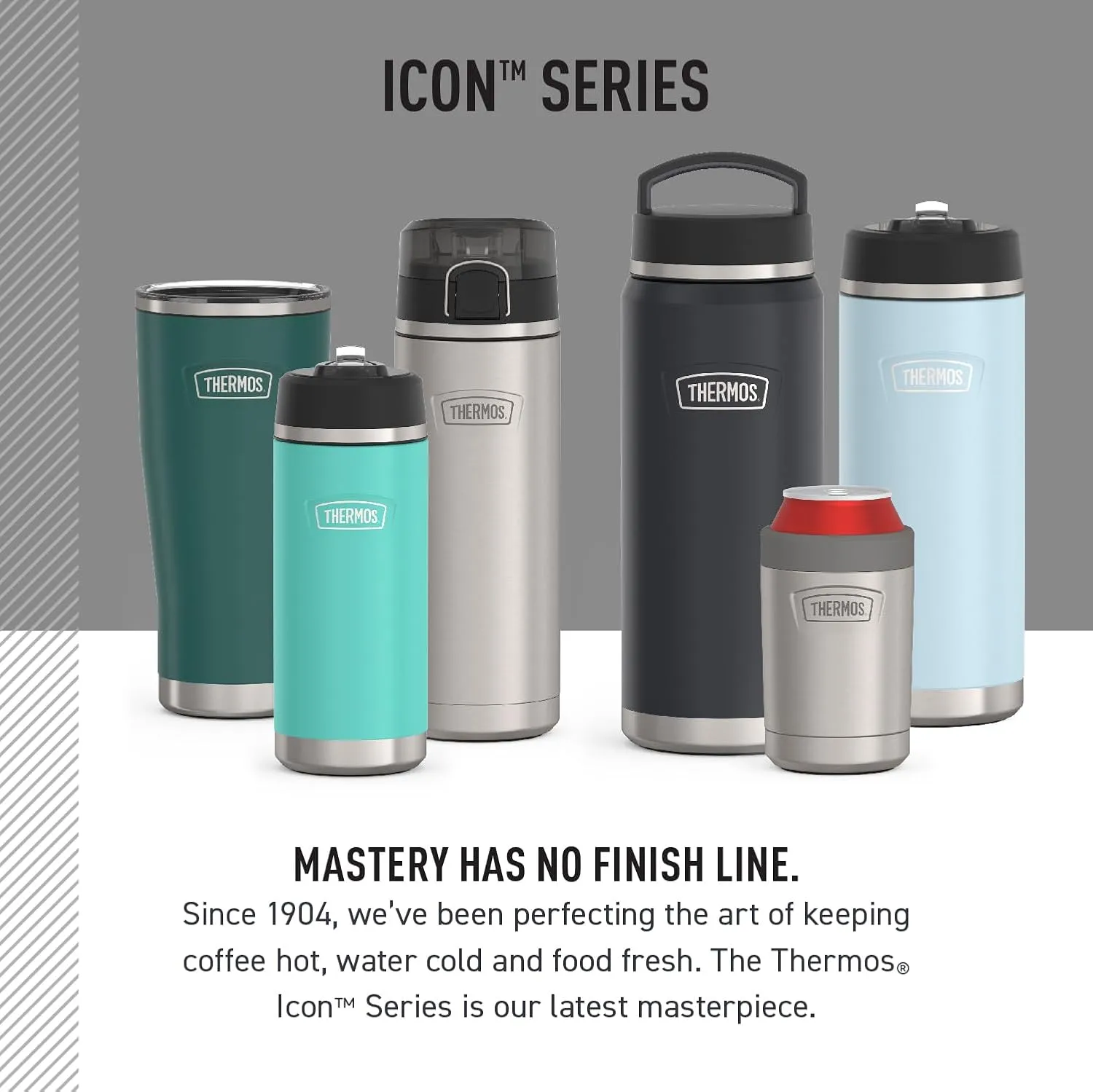 THERMOS ICON SERIES, Stainless Steel Tumbler, Granite, 16 oz