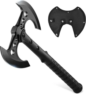 Throwing Axe Survival Camping Hatchet - 16.5" Double Headed Outdoor Axe with Sheath |440C Steel Tactical Camp Hatchet for Adults