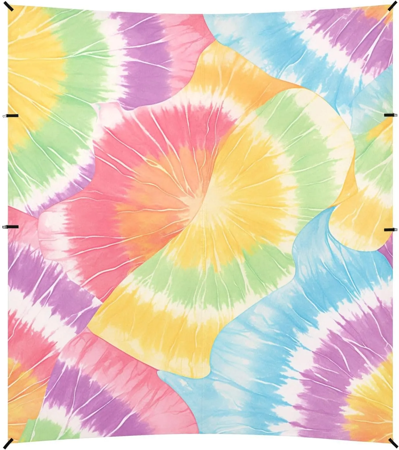 Tie-dye Pattern Bright Colors Tie-dye Background_19946_1 Foldable Beach Cabana UPF50  Lightweight Outdoor Sun Shade with Carrying Bag for Family Trips, Picnics & Camping