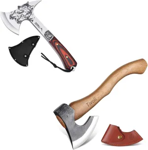 TIVOLI Camping Hatchet with Nylon Sheath & 15 Inch Camping Axes and Hatchets
