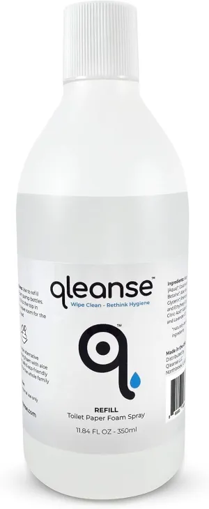 Toilet Paper Foam Spray (Refill Bottle) Wet-Wipe Alternative - 100% Flushable