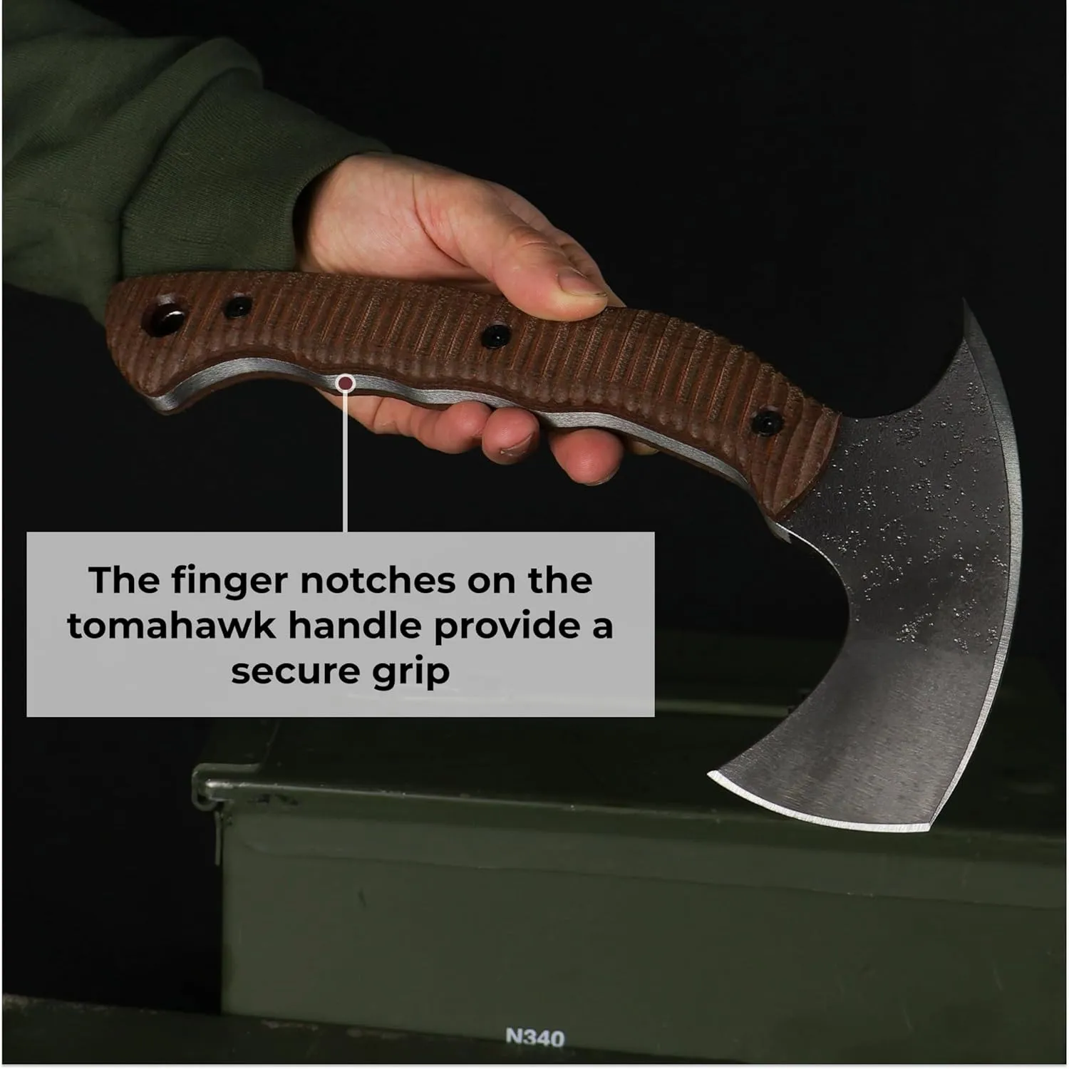 Tomahawk Axe - Handmade Tactical Tomahawk Hatchet - Full Tang Combat Axe for Military Camping and Outdoor Activities (Blade and Spike with Leather Sheath)