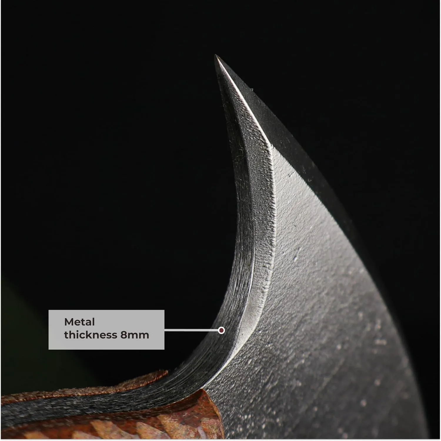 Tomahawk Axe - Handmade Tactical Tomahawk Hatchet - Full Tang Combat Axe for Military Camping and Outdoor Activities (Blade and Spike with Leather Sheath)