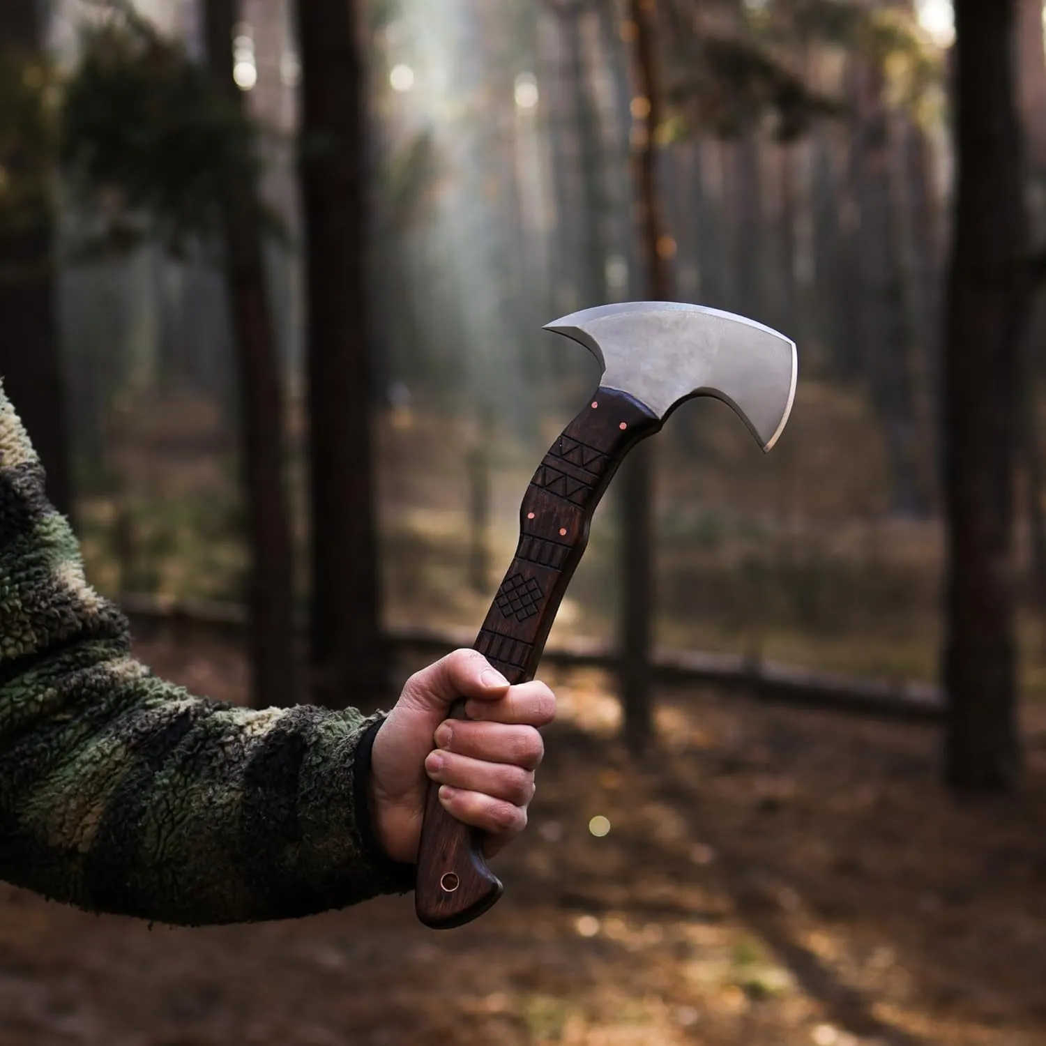 Tomahawk Axe - Handmade Tactical Tomahawk Hatchet - Full Tang Combat Axe for Military Camping and Outdoor Activities
