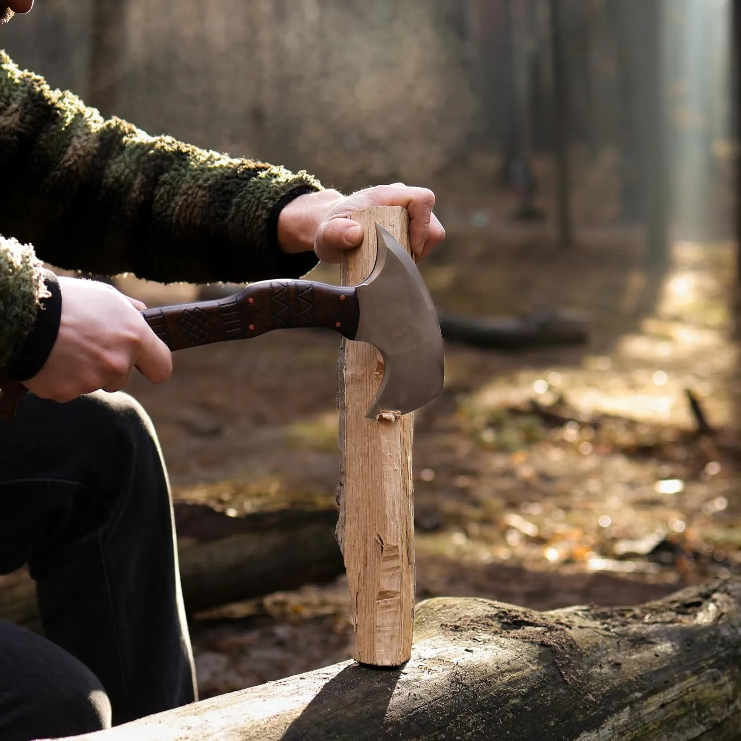 Tomahawk Axe - Handmade Tactical Tomahawk Hatchet - Full Tang Combat Axe for Military Camping and Outdoor Activities