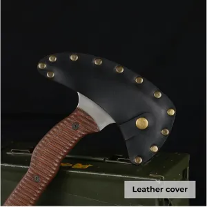 Tomahawk Axe - Tactical Tomahawk - Handmade Combat Axe Hatchet (11.81" Survival Axe with Composite Handle and Leather Sheath)