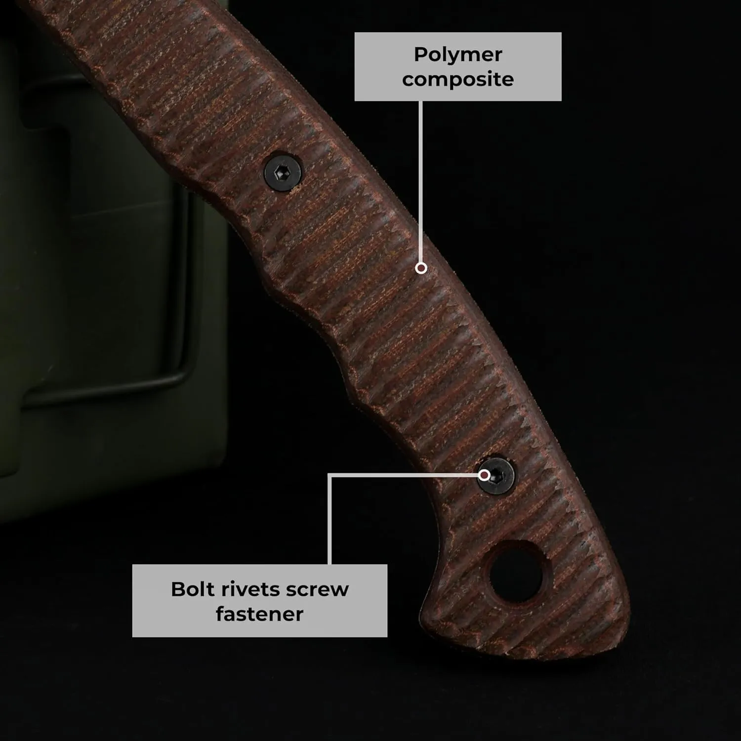 Tomahawk Axe - Tactical Tomahawk - Handmade Combat Axe Hatchet (13.77" Camping Axe with Composite Handle and Leather Sheath)