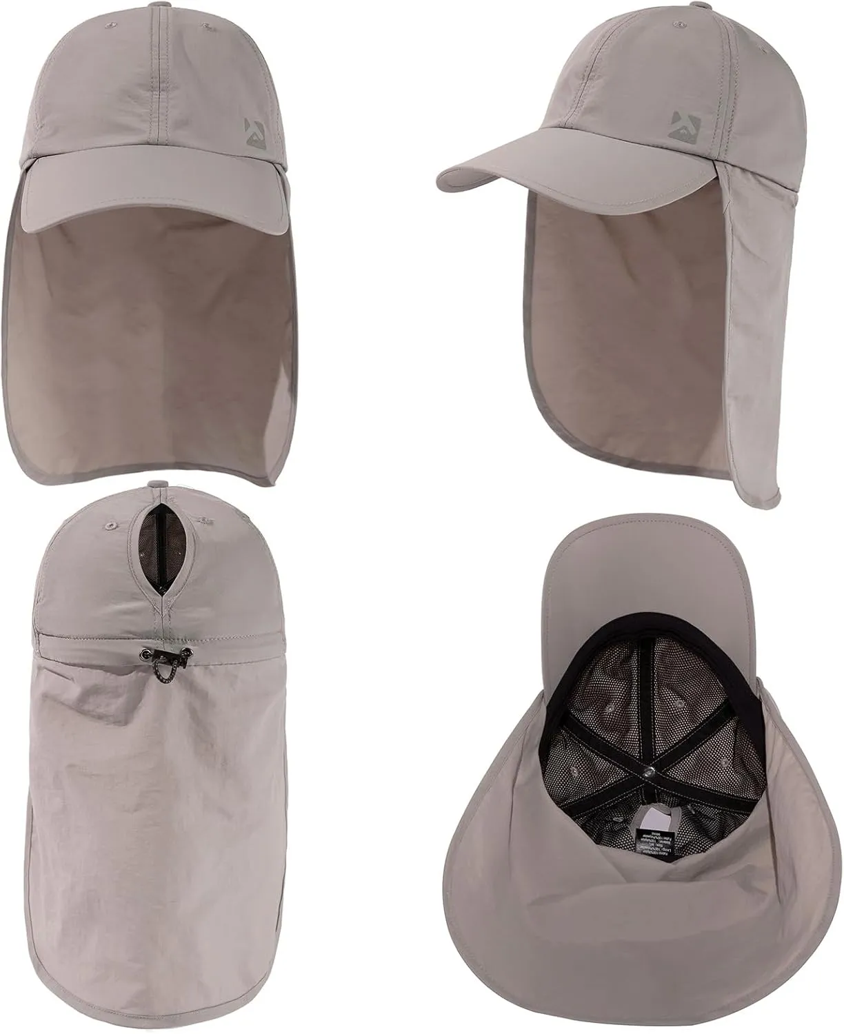 TOP-EX L/XL Sun Hats for Women Ponytail Baseball Cap with Neck Flap UPF50 Summer Hiking Gardening Hat Waterproof