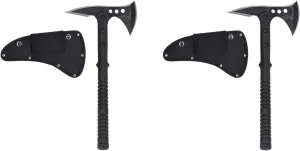TOPINCN Camping Axe Throwing Axe for Outdoor Wood Splitting and Kindling Forged Carbon Steel Heat Treated Survival Tool Fiberglass Shock Reduction Handle