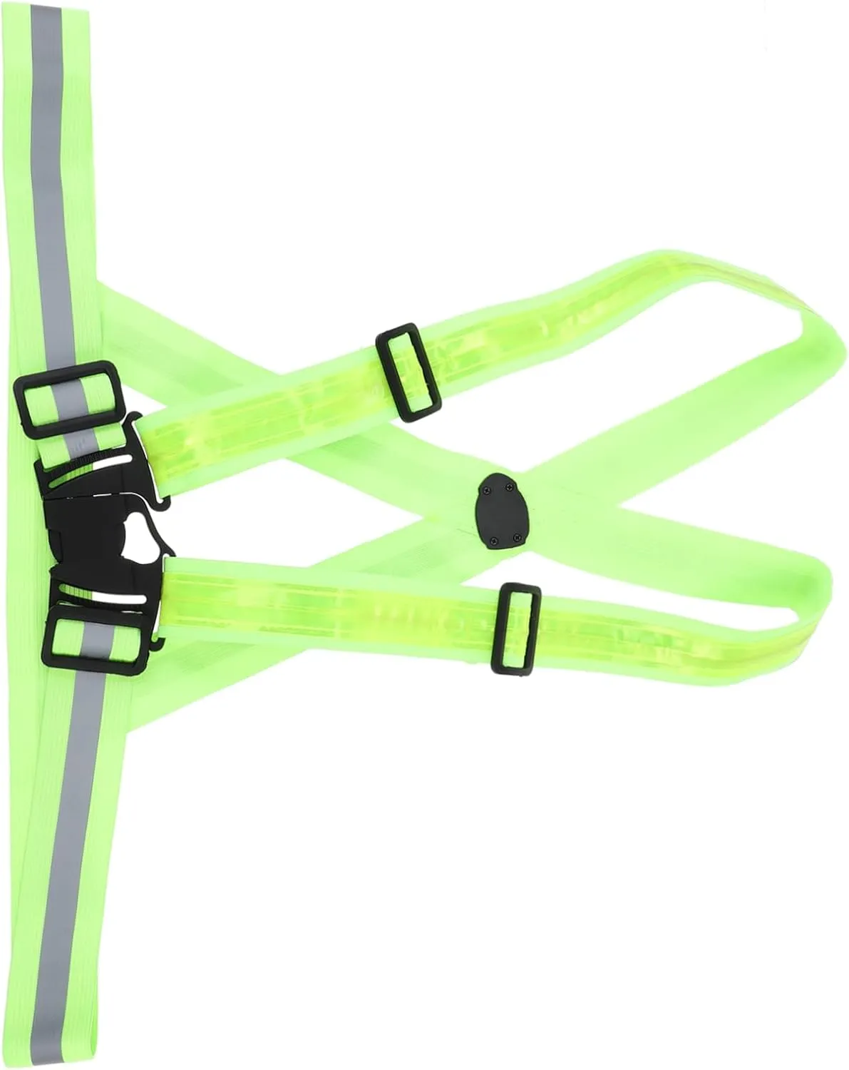 Totority 1Set Adjustable Reflective Glowing Vest for Night Running Outdoor Safety Strap USB Rechargeable Luminous Design Comfortable Fit for Jogging Cycling and Outdoor Activities