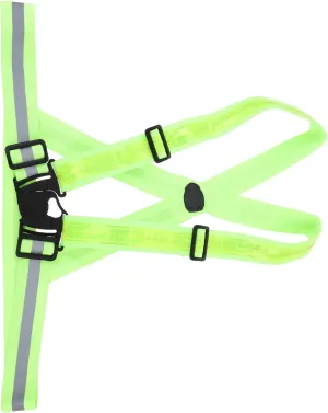 Totority 1Set Adjustable Reflective Glowing Vest for Night Running Outdoor Safety Strap USB Rechargeable Luminous Design Comfortable Fit for Jogging Cycling and Outdoor Activities