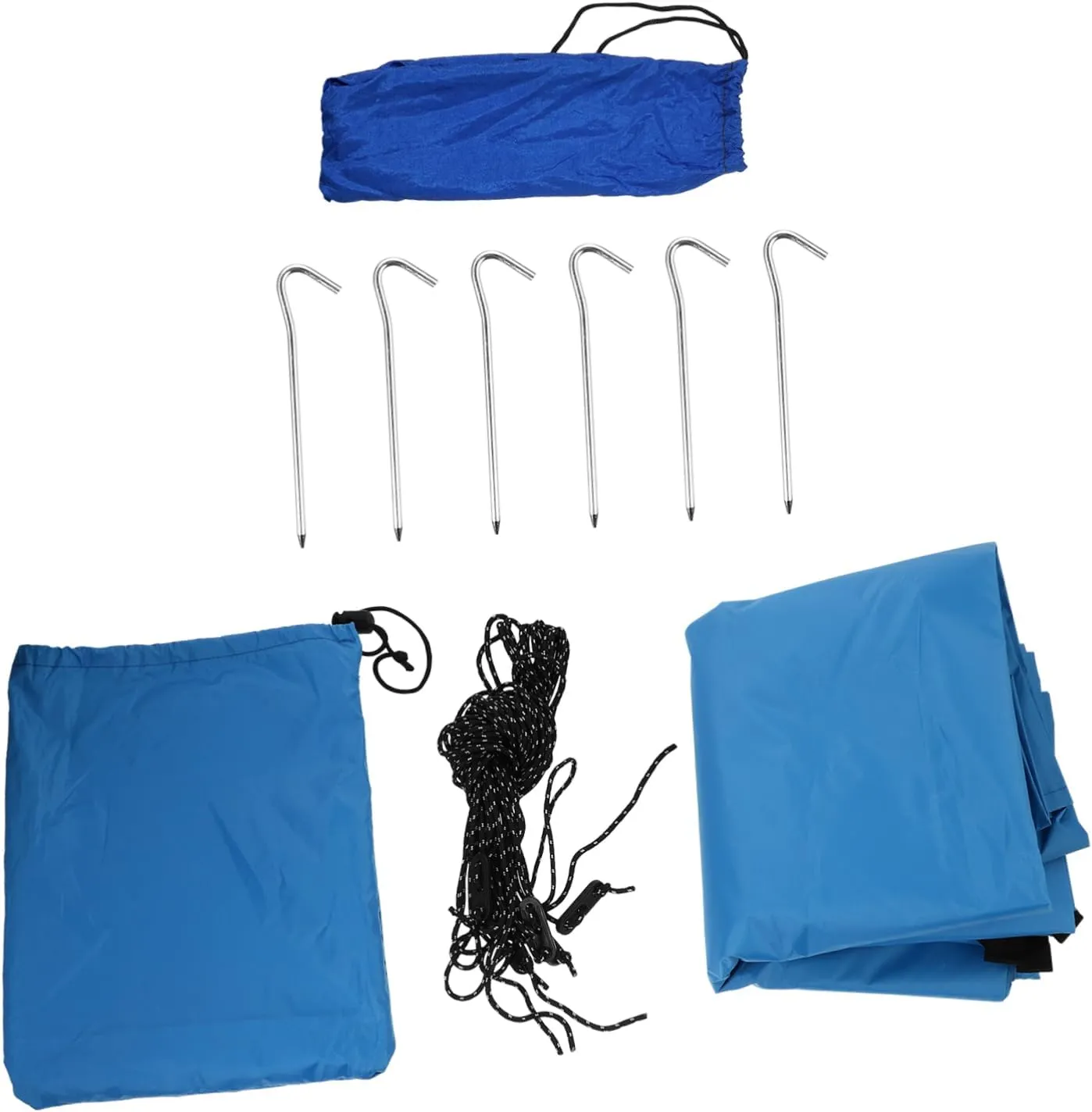 Totority Hammock Rain Fly Shelter 6 Aluminum Nails Waterproof Tent Tarp for Camping Picnic Uv Protection