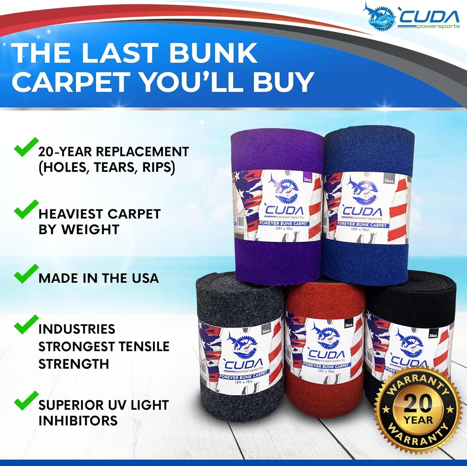 Trailer Hardware Kit-Cuda Boat Trailer Bunk Carpet 24 Inch Wide-FOREVER44-Black 24" x 25Ft-2000 Staples / 1 Gallon/Trowel-Boat Trailer Accessories Waterproof Forever Kit44