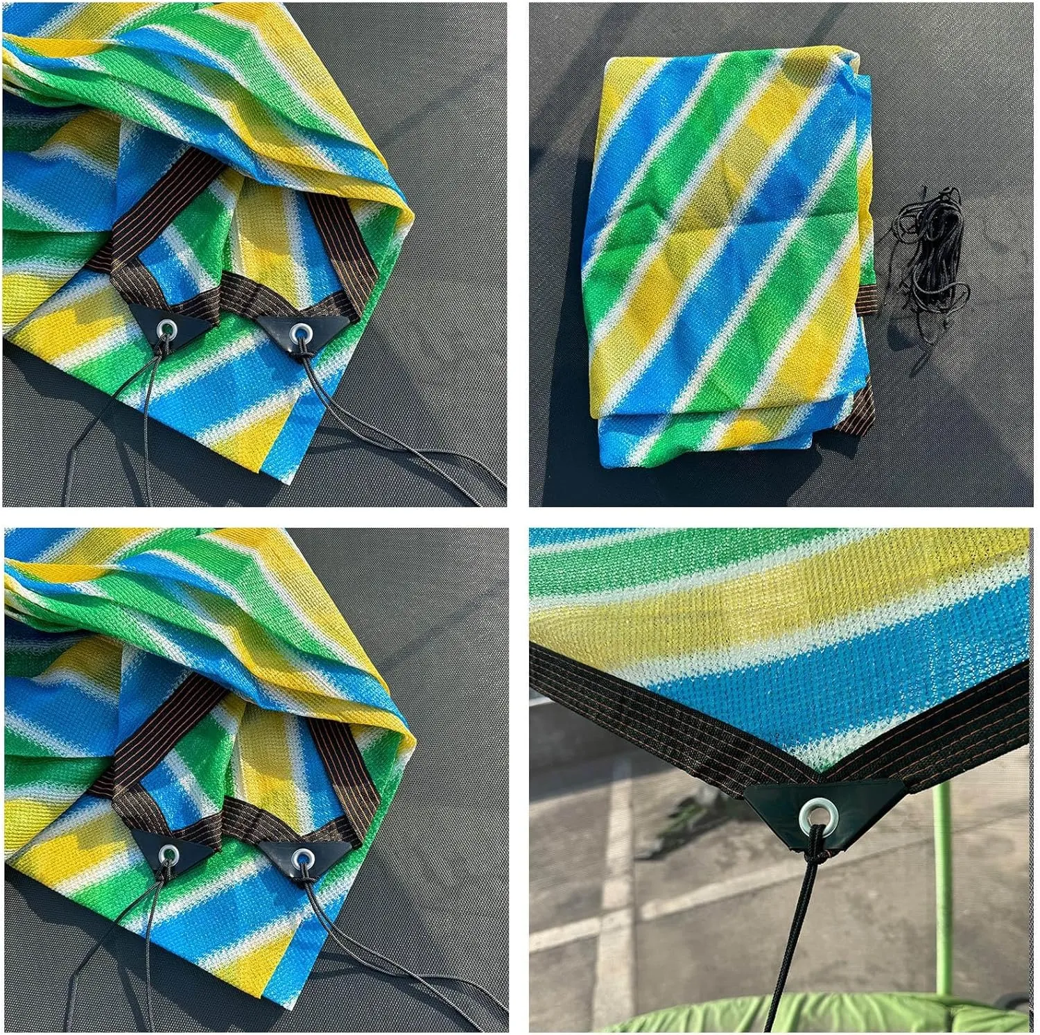 Trampoline Tent Cover, 6ft/8ft/10ft/12ft/14ft/15ft Outdoor Trampoline Sunshade, Tear-Resistant, Waterproof UV Protection Cover