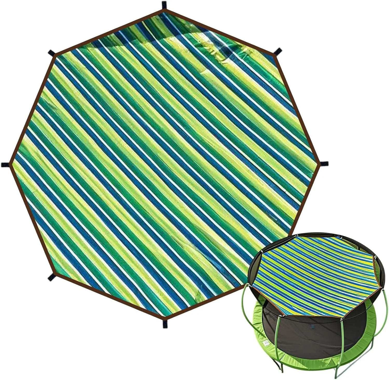 Trampoline Tent Cover, 6ft/8ft/10ft/12ft/14ft/15ft Outdoor Trampoline Sunshade, Tear-Resistant, Waterproof UV Protection Cover