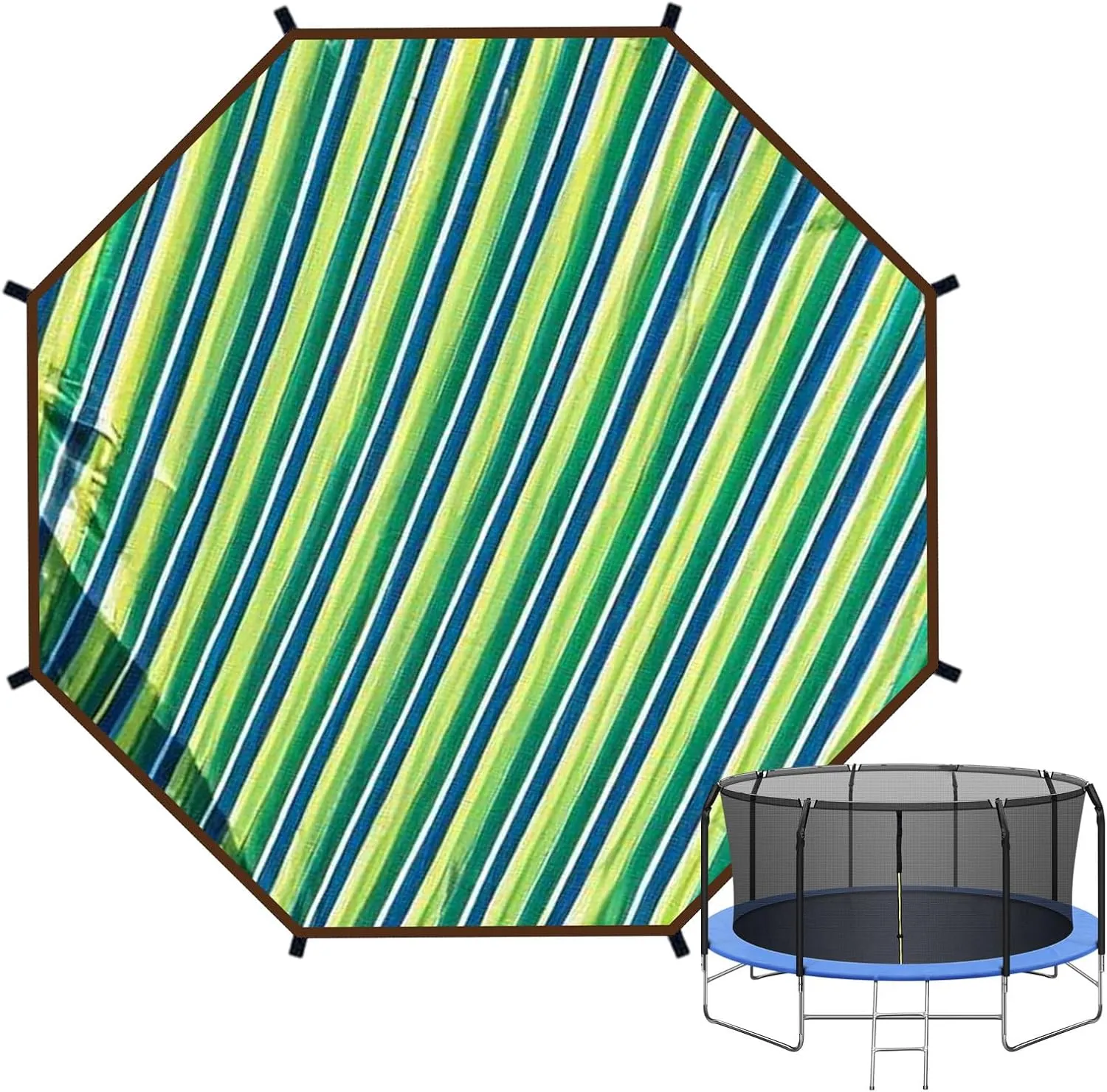 Trampoline Tent Cover, 6ft/8ft/10ft/12ft/14ft/15ft Outdoor Trampoline Sunshade, Tear-Resistant, Waterproof UV Protection Cover
