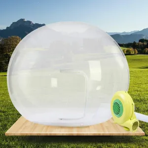 Transparent Inflatable Bubble Tent, 3m Outdoor Luxury Camping Tents House Waterproof PVC Eco Dome with Air Blower for Camping, Stargazing, Backyard