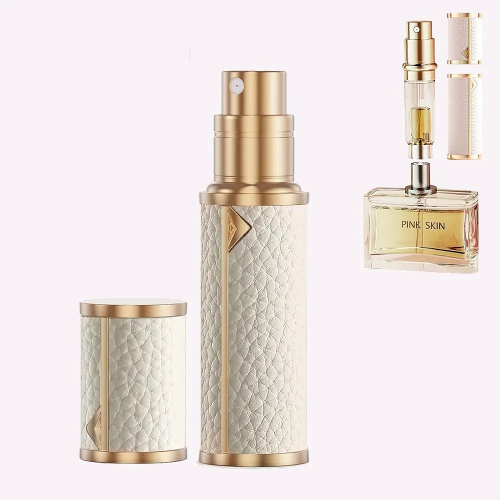 Travel Atomizer Portable Perfume Bottles Sprayer - Refillable Mini Perfume Bottle 5ml (White)