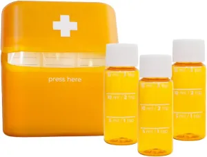 Travel Size Bottles for Medicines (Liquid or Pills) Carrying Case - Amber 3 Pack