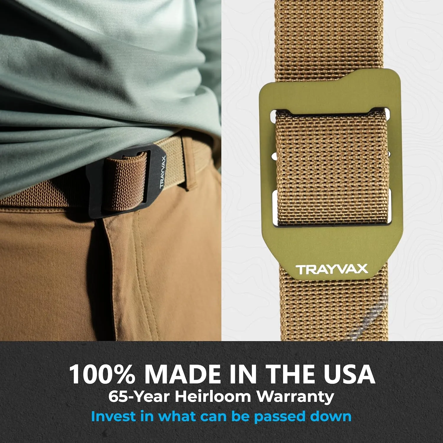 Trayvax Cinch Belt, Tactical Nylon Web Belt for Men and Women, Outdoor Hiking and Military Accessories