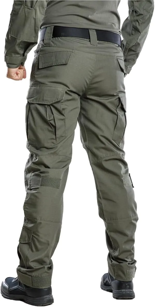 TRGPSG Men's Hiking Pants, Ripstop Camo Cargo Pants, Multi-Pocket Casual Work Pants