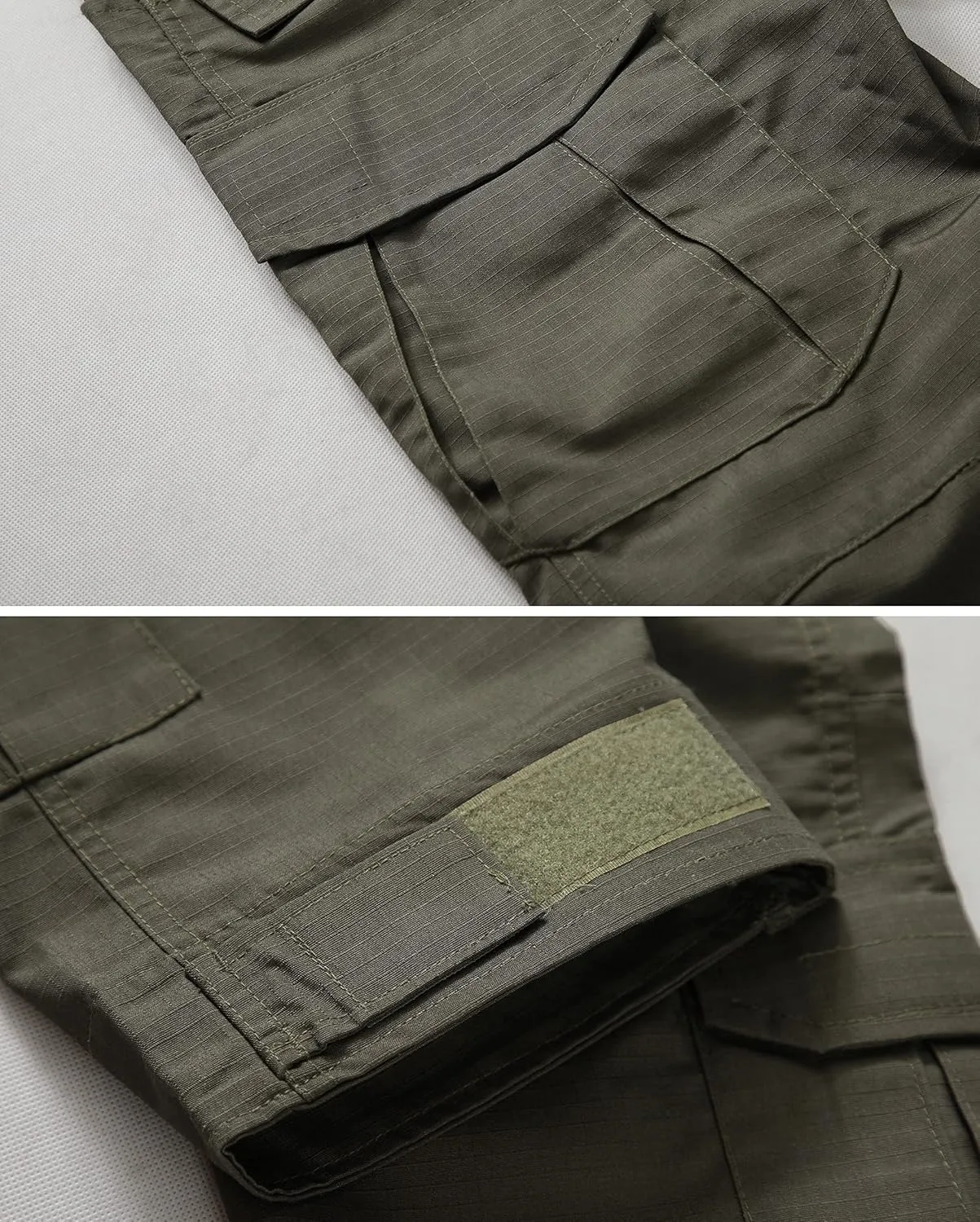 TRGPSG Men's Hiking Pants, Ripstop Camo Cargo Pants, Multi-Pocket Casual Work Pants