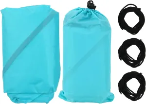 Triangle Sun Shade Sail Canopy Outdoor Sunscreen Awnings UV Block Sun Shade Cloth Rainproof Beach Tent Sun Shelter Small Canopy Beach Must Haves Beach Umbrella (Blue)