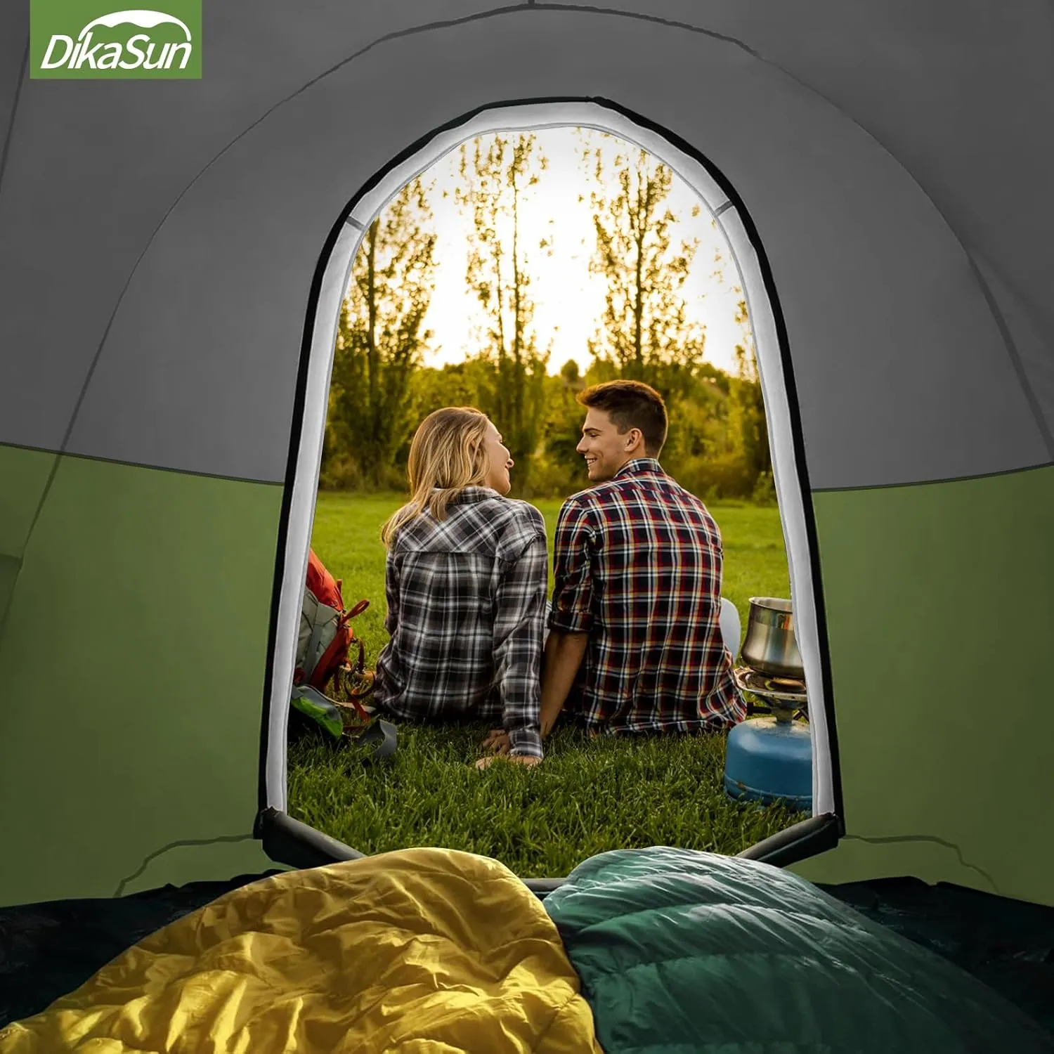 Truck Bed Tent, Double Layer Truck Tent 6.4-6.7 Ft, Waterproof PU3000mm Tear-Resistant Pickup Tent for 2 Person Camping and Outdoor with Awning