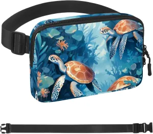 Turtle Art-1043 Belt Bag for Men and Women Fanny Pack,Belt Bag with Adjustable Strap,Fashion Crossbody Everywhere Belt Bag for Travel Outdoors Running Hiking