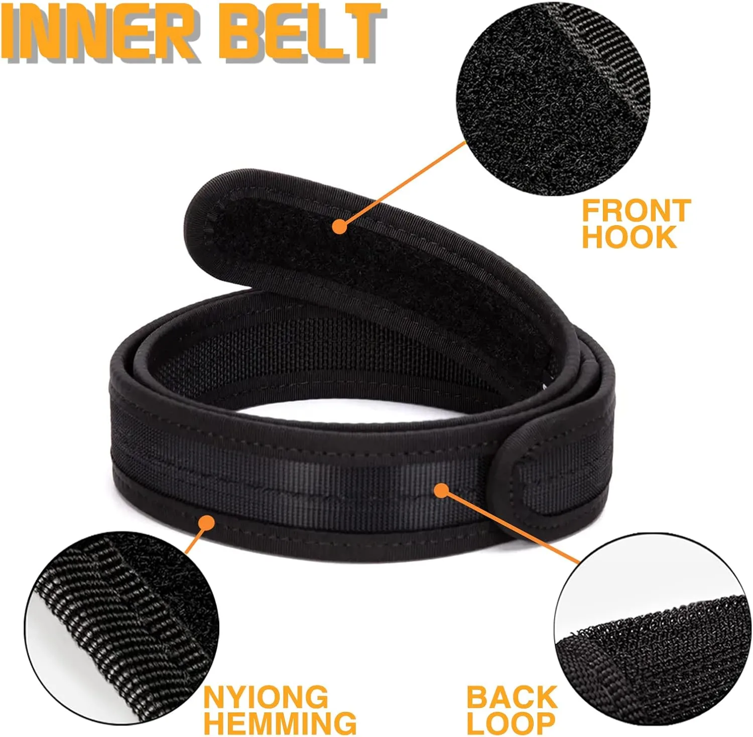 TWINFALCONS Tactical MOLLE Belt, 2" Quick Release Battle Belts, Nylon Heavy Duty Belts with 1.5" Inner Belt