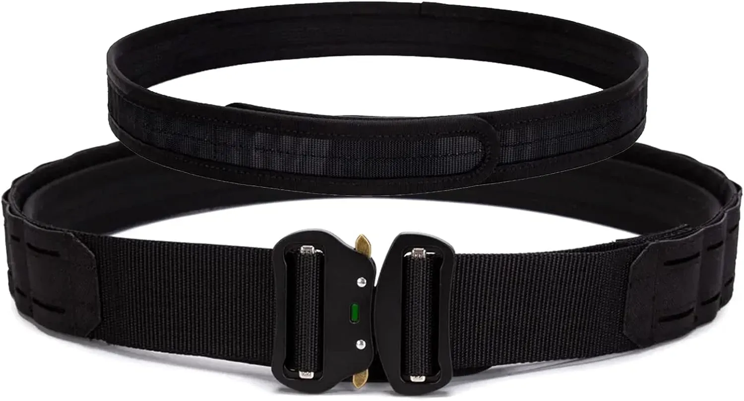 TWINFALCONS Tactical MOLLE Belt, 2" Quick Release Battle Belts, Nylon Heavy Duty Belts with 1.5" Inner Belt