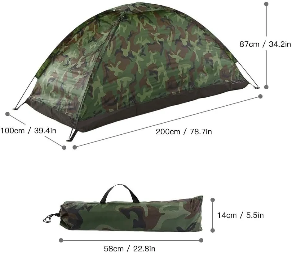 Ultralight Bivy Tent for 1/2 Person Waterproof Single Person Backpacking Tent for Camping Hiking Backpack Travel Outdoor Survival Gear