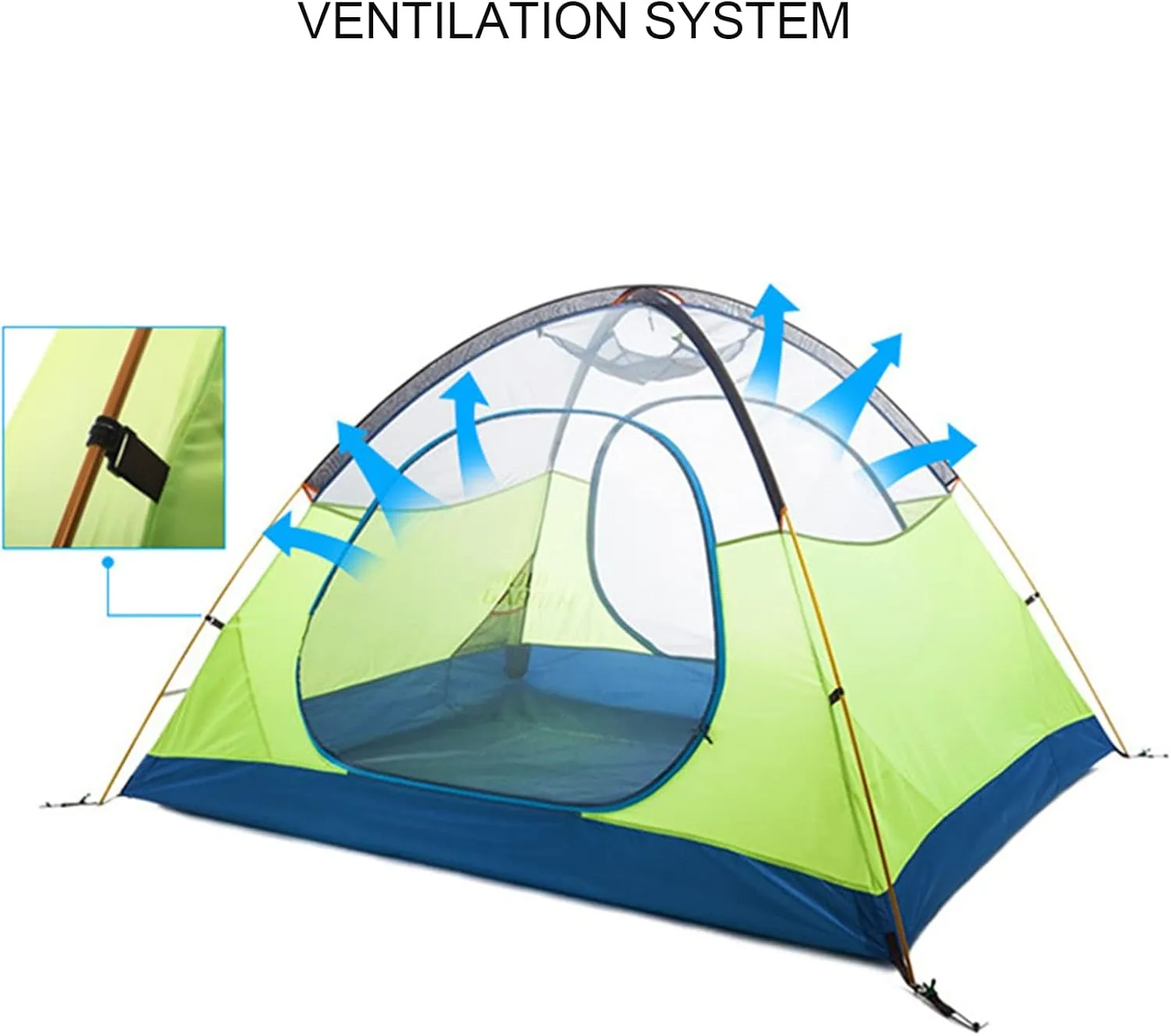Ultralight Camping Tent 3 Person Windproof Rainproof Breathable Tent Aluminum Bracket for Outdoor Hiking Mountaineering Backpack Travel