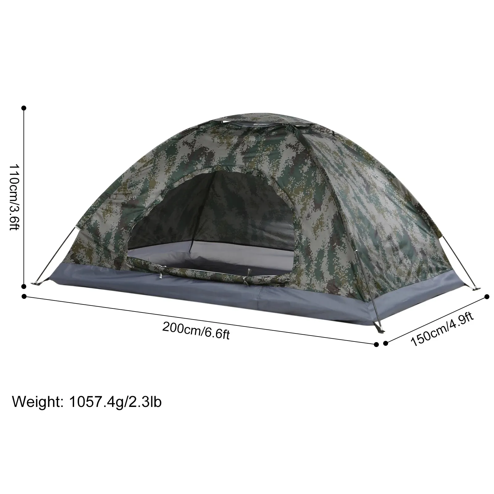Ultralight Camping Tent - Single Layer, Portable Shelter for 1-2 Persons, Ideal for Outdoor Beach Fishing
