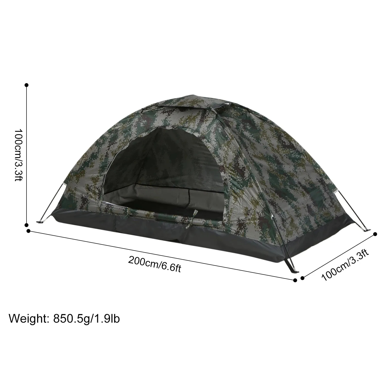 Ultralight Camping Tent - Single Layer, Portable Shelter for 1-2 Persons, Ideal for Outdoor Beach Fishing