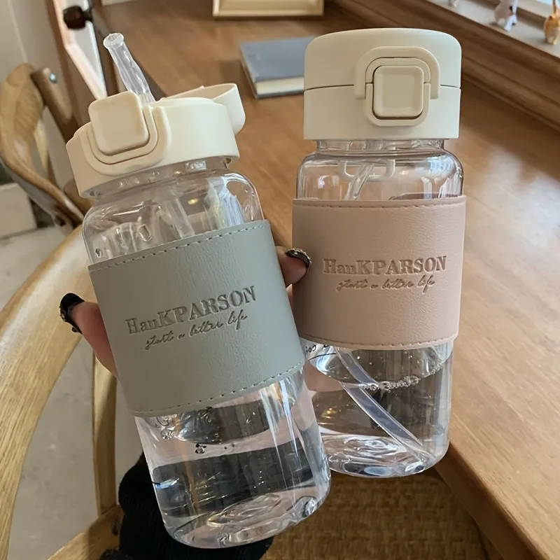 Unisex Outdoor Sports Water Bottle - Heat-Resistant with Straw, Perfect for All!