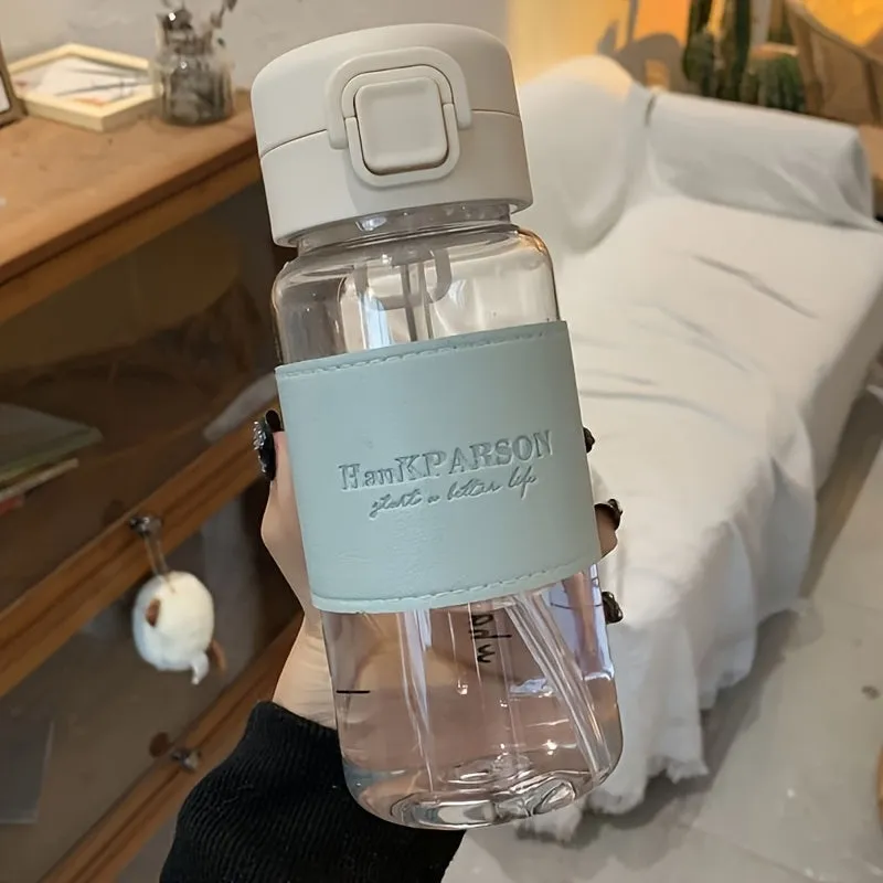 Unisex Outdoor Sports Water Bottle - Heat-Resistant with Straw, Perfect for All!