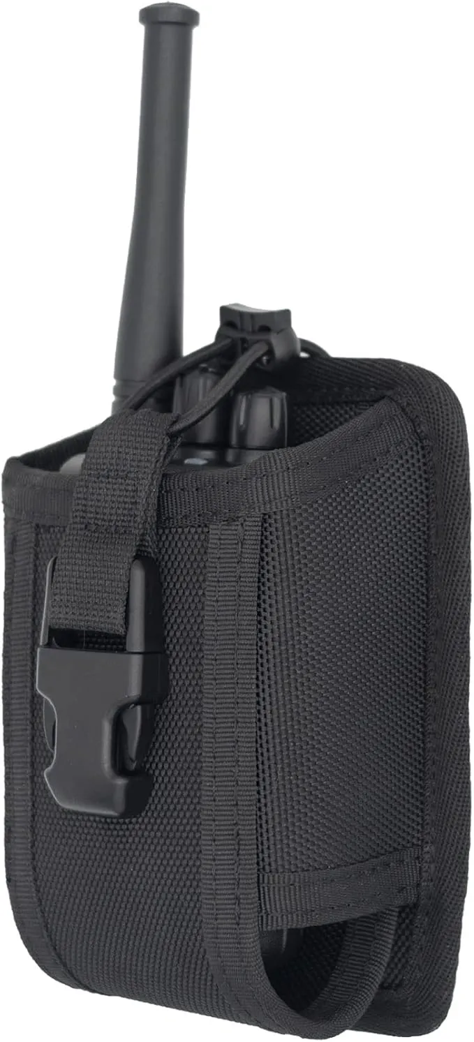 Universal Radio Holder Tactical Radio Pouch for Duty Belt Two Ways Radio Case Carrier Heavy Duty Walkie Talkies Nylon Holster Carry Bag for Police LE Security Safety Firefighter Rescue Outdoor