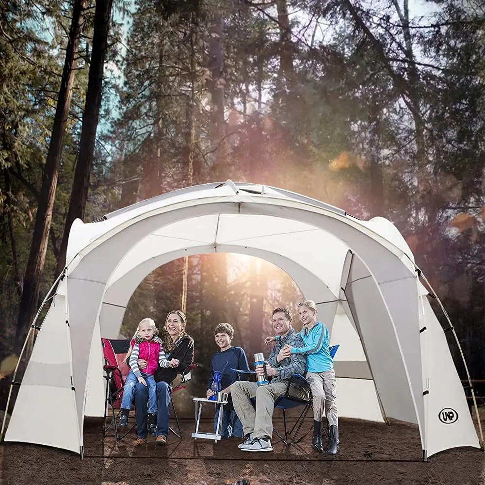 UNP Easy Beach Tent Pop Up Canopy UPF50  Tent with Side Wall, Ground Pegs, and Stability Poles, Sun Shelter Rainproof, Waterproof for Camping Trips, Backyard Fun, Party Or Picnics