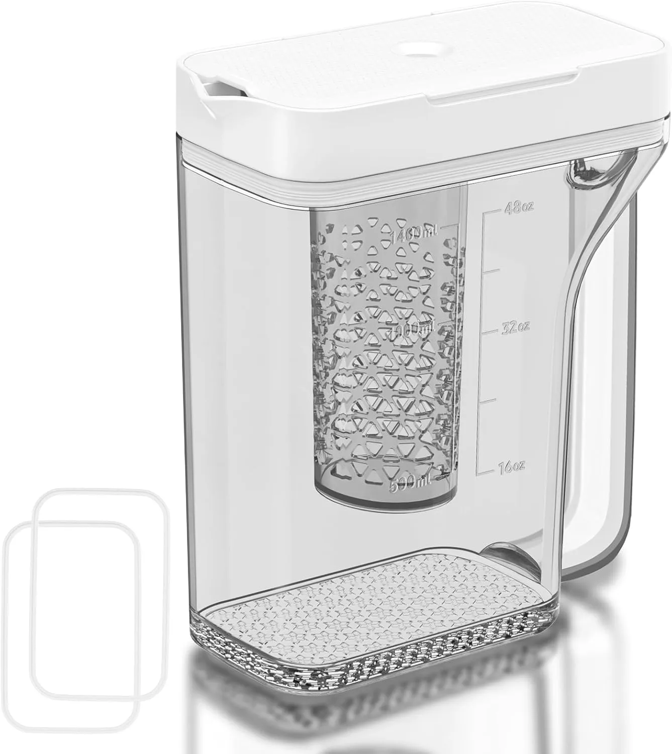Upgraded DA97-17395B Refrigerator Water Pitcher Compatible with Samsung Water Pitcher for Fridge Door Replacement Leak-Proof Samsung Fridge Pitcher Reservoir RF28R6301SR RF28R7351SR RF23R6301SR