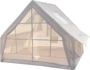 【US Shipped】 Inflatable Camping Tent with Hand Pump - 4 Season Glamping for 2-4 Persons, Easy Setup, High Performance Structure, Waterproof, Self-Supporting Blow up Air Tent, Portable Outdoor House