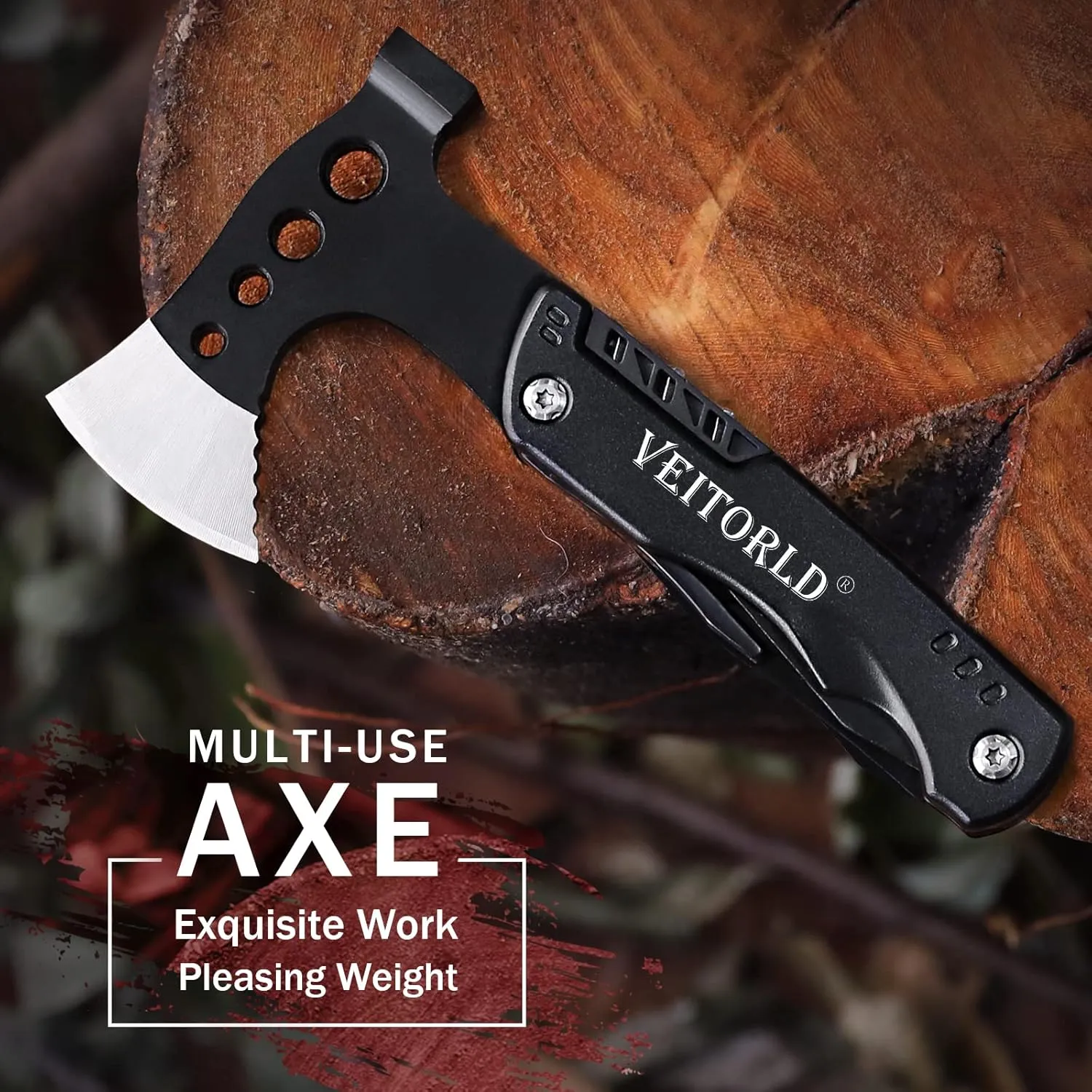 VEITORLD Father's Day, Gifts for Men Dad Husband from Daughter Son, Survival Gear and Equipment, Multitool Axe Hammer Camping Accessories, Unique Hunting Fishing Gift Ideas for Him Boyfriend Grandpa