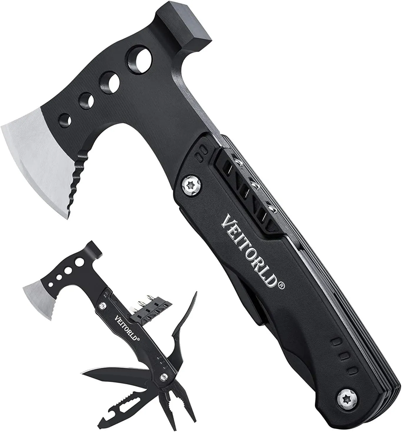 VEITORLD Father's Day, Gifts for Men Dad Husband from Daughter Son, Survival Gear and Equipment, Multitool Axe Hammer Camping Accessories, Unique Hunting Fishing Gift Ideas for Him Boyfriend Grandpa