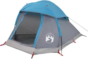 vidaXL Camping Tent Dome 1-Person, Garden Shelter, Portable Canopy for Outdoor Patio Hiking, Lightweight Tent, Foldable Tent, Blue Waterproof