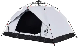 vidaXL Camping Tent Dome 3-Person, Garden Shelter, Portable Canopy for Outdoor Patio Hiking, Foldable Dome Tent, White Blackout Fabric Quick Release