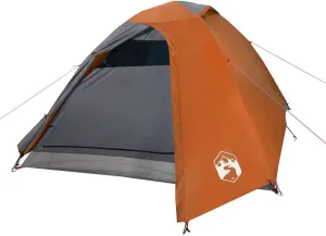 vidaXL Camping Tent Dome 3-Person Orange Waterproof